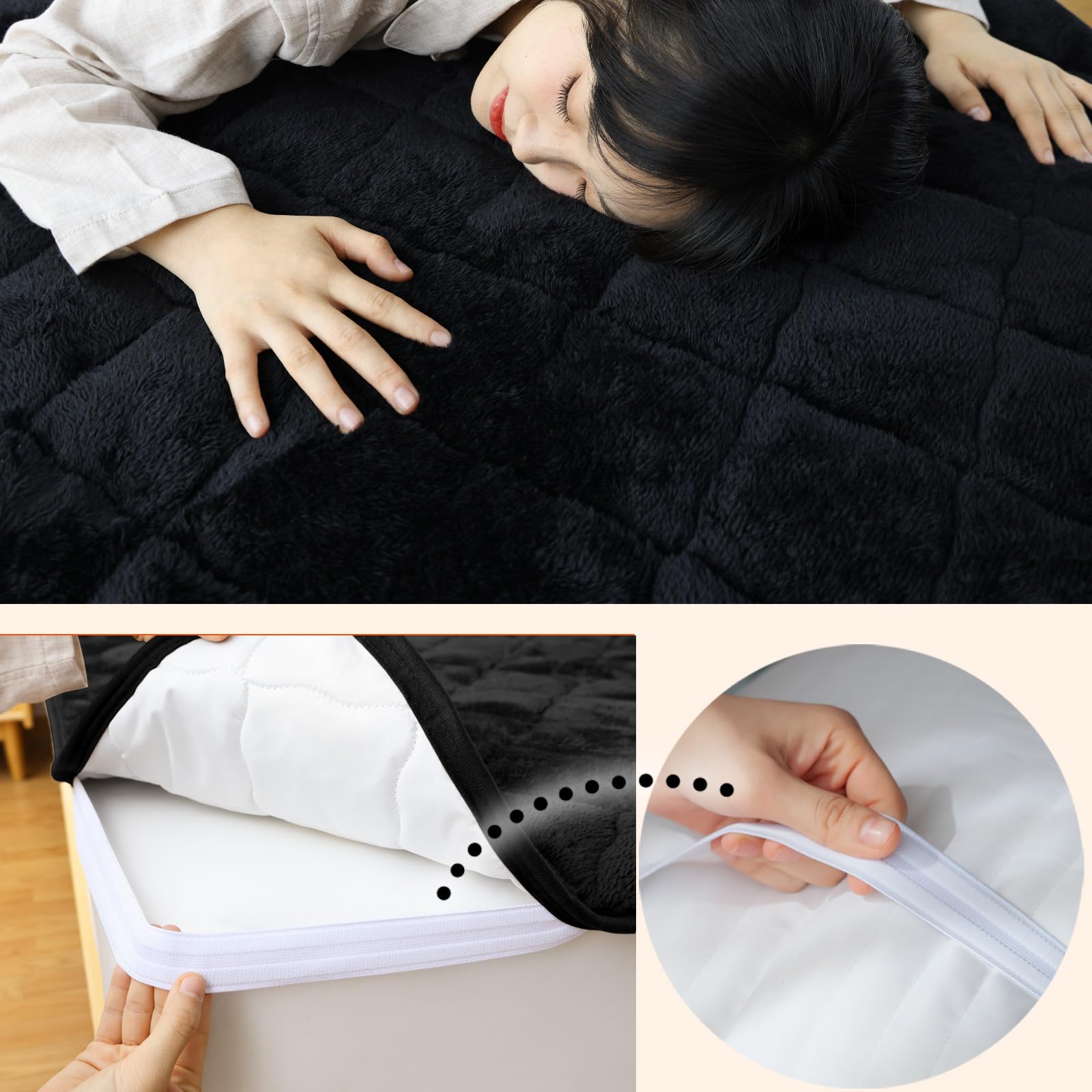 Amazon｜【極厚極上暖・帝人TEIJINマイティトップ綿使用】敷きパッド